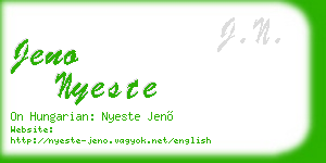 jeno nyeste business card